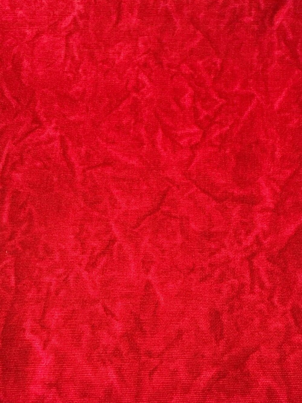 Red Crinkle Cotton Fabric 11" x 46" Craft Square Sewing Quilting
